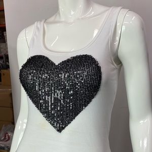 Maska Tank  With Sequin Heart